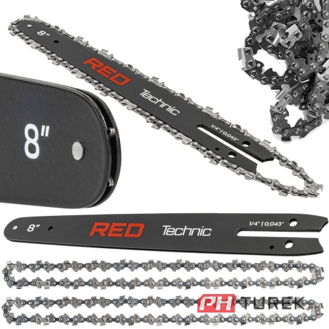 Prowadnica + 2x łańcuch 8" cali do piły pilarki akumulatorowej 1/4 23 ogniw