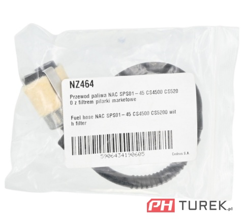 Przewód paliwa z filtrem NAC SPS01-45 CS4500 CS5200 pilarki piły marketowe