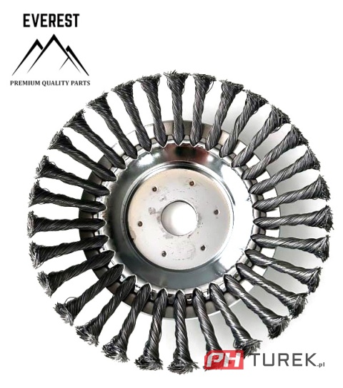 Szczotka druciana do kos spalinowych 20 cm everest średnica otworu 25,4 mm
