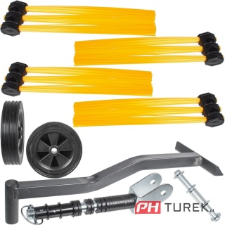 Wkład głowicy zestaw 12x szczotka z kołami odchwaszczarka cedrus sc02