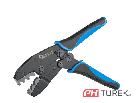 Zaciskarka do końcówek konektorowych kabli + kpl. 5 matryc GEKO