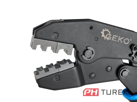 Zaciskarka do końcówek konektorowych kabli + kpl. 5 matryc GEKO