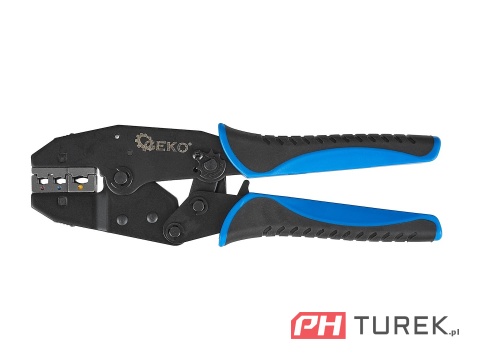 Zaciskarka do końcówek konektorowych kabli + kpl. 5 matryc GEKO