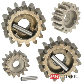 Zębatka napędu kosiarki 15 zębów na oś 12mm zestaw everest