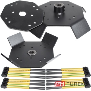 Zestaw wkładów 12 szczotek + talerz linka stal odchwaszczarka CEDSC02 SC02