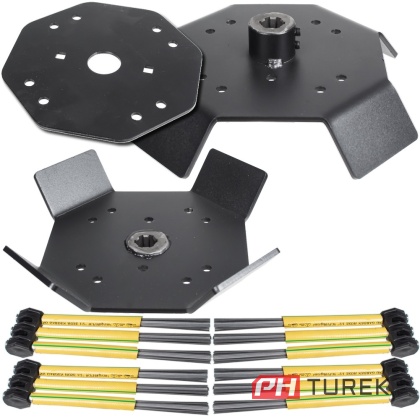 Zestaw wkładów 12 szczotek + talerz linka stal odchwaszczarka CEDSC02 SC02