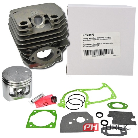 Cylinder NAC 43 mm CS4500 kpl. z tłokiem uszczelkami i łożyskami pilarki