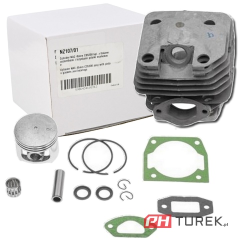 Cylinder NAC 45 mm CS5200 SP01-52 z tłokiem uszczelkami i łożyskami pilarki