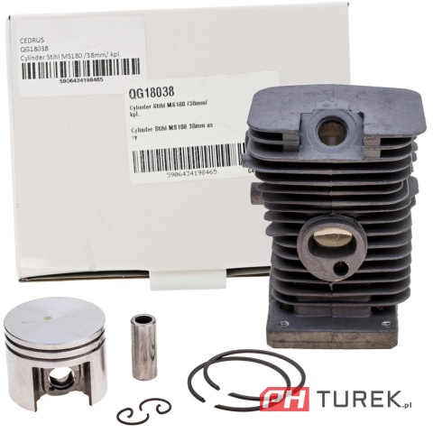 Cylinder Stihl MS180 38 mm kompletny 1130 020 1208 tłok, pierścień, sworzeń