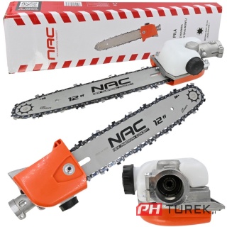 Piła spalinowa NAC adapter przystawka do kosy spalinowej 26 mm 7 frezów