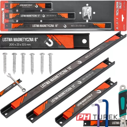 Zestaw listw magnetycznych 3x listwa magnetyczna na narzędzia magnes