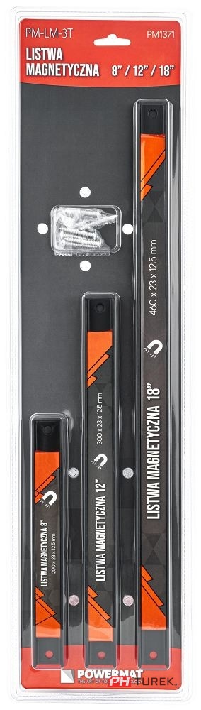 Zestaw listw magnetycznych 3x listwa magnetyczna na narzędzia magnes
