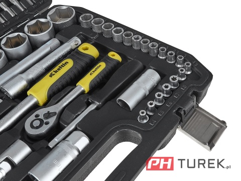 Komplet kluczy nasadowych walizka 108 elementów 1/4" 1/2" cal stal CRV