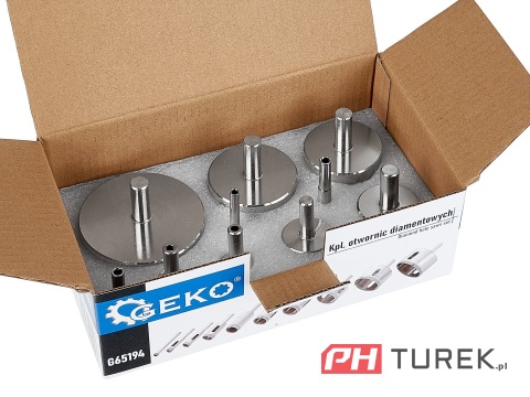 Komplet wierteł koronowych diamentowych do gresu 6 - 68 mm 10 elementów