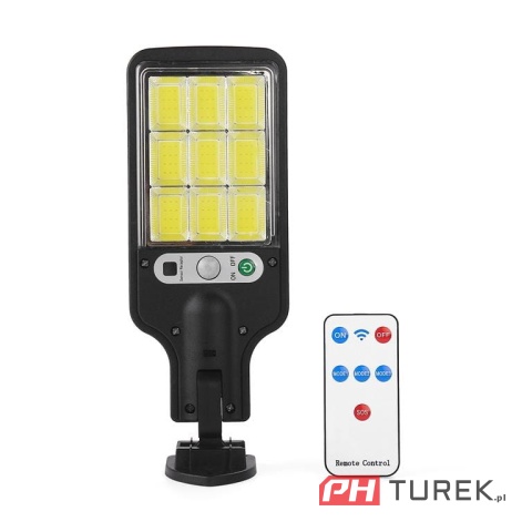 Lampa solarna uliczna mocna 290 W 5000 lm zasilanie bateryjne, solarne