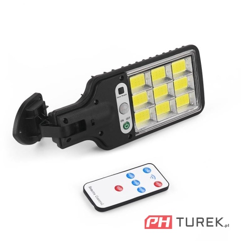 Lampa solarna uliczna mocna 290 W 5000 lm zasilanie bateryjne, solarne