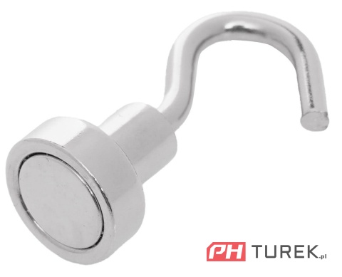 Magnes Neodynowy Haczyk 12 mm udźwig 5 kg do wieszania neodym Kraft&Dele