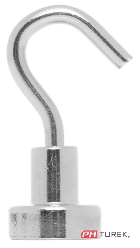 Magnes Neodynowy Haczyk 12 mm udźwig 5 kg do wieszania neodym Kraft&Dele