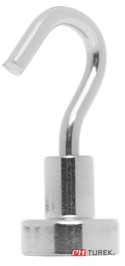 Magnes Neodynowy Haczyk 12 mm udźwig 5 kg do wieszania neodym Kraft&Dele