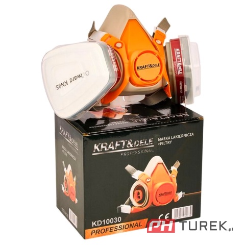 Maska lakiernicza półmaska ochronna przeciwpyłowa + filtry wkłady KD10030