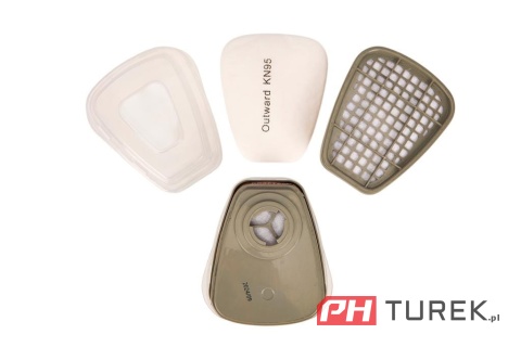 Maska lakiernicza półmaska ochronna przeciwpyłowa + filtry wkłady KD10030