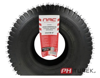 Opona NAC 15x6.00-6 uniwersalna do kosiarki traktorka ogrodowego