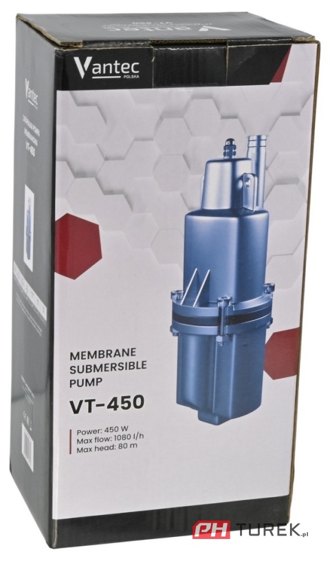 Pompa do wody czystej ogrodu ruska membranowa 450w