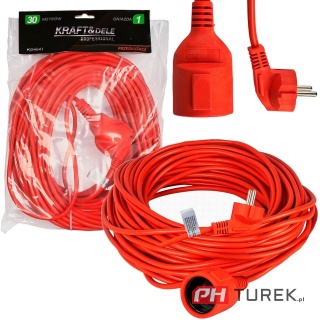 Przedłużacz ogrodowy 3 żyłowy 30m do ogrodu, kosiarki, lampek budowlany