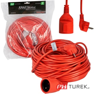 Przedłużacz ogrodowy 3 żyłowy 50m do ogrodu, kosiarki, lampek budowlany