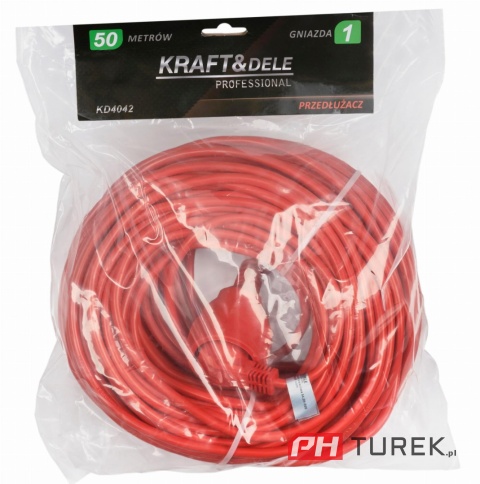 Przedłużacz ogrodowy 3 żyłowy 50m do ogrodu, kosiarki, lampek budowlany