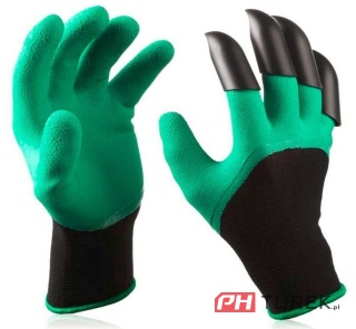 Rękawice rękawiczki ogrodowe pazurki pazury grabie robocze do ogrodu ziemi