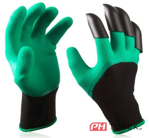 Rękawice rękawiczki ogrodowe pazurki pazury grabie robocze do ogrodu ziemi