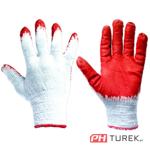 Rękawice wampirki czerwone ogrodowe robocze przemysłowe rękawiczki