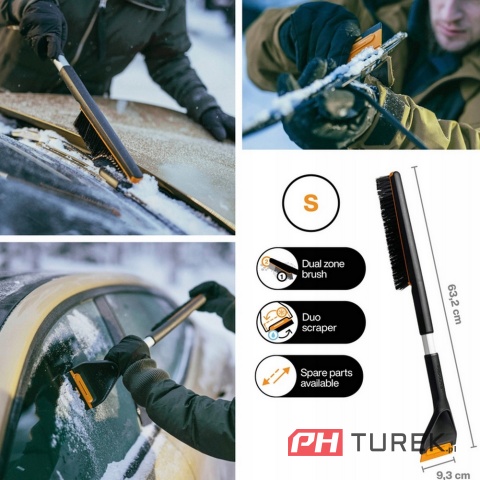 Samochodowa szczotka i skrobak FISKARS do odśnieżania auta do lodu i śniegu