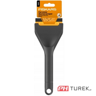 Samochodowy skrobak FISKARS do odśnieżania, podwójny do auta, śniegu, lodu