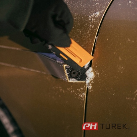 Samochodowy skrobak FISKARS do odśnieżania, podwójny do auta, śniegu, lodu