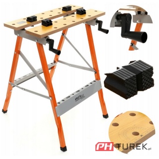 Stół warsztatowy stolarski stolik rozkładany imadło 100kg blat roboczy