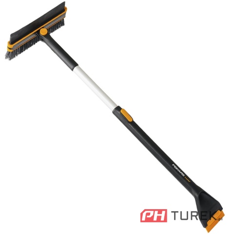 Teleskopowa szczotka i skrobak do odśnieżania, obrotowa głowica X-series
