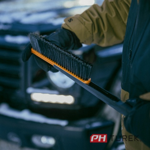 Teleskopowa szczotka i skrobak do odśnieżania, obrotowa głowica X-series