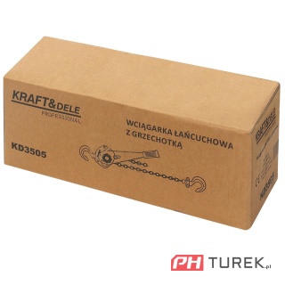 Wciągarka ręczna z grzechotką 3m 3t udźwig 3 tony warsztatowa KD3505