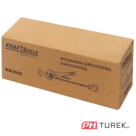 Wciągarka ręczna z grzechotką 3m 3t udźwig 3 tony warsztatowa KD3505