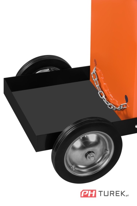 Wózek spawalniczy do spawarek z półką na butle 75 kg z metalowymi kółkami