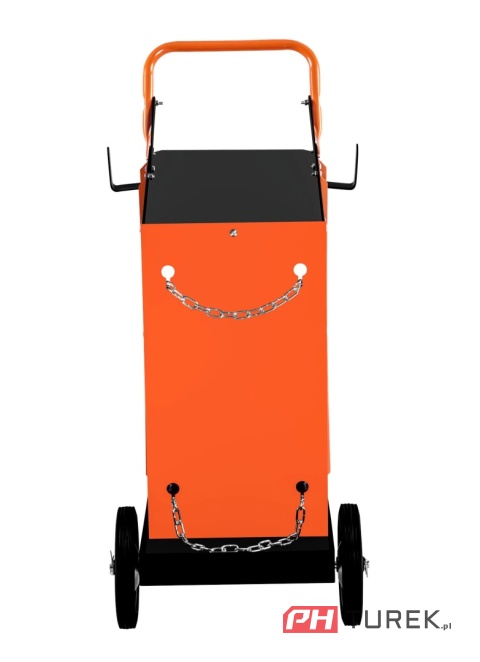 Wózek spawalniczy do spawarek z półką na butle 75 kg z metalowymi kółkami