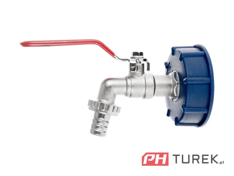 Zestaw IBC nakrętka S60x6 kran 1/2" z wyjściem na GZ 3/4" wtyk na wąż 1/2"