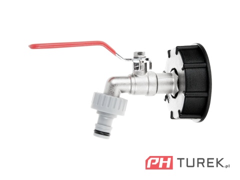 Zestaw IBC nakrętka S60x6 + kran 1/2" z wyjściem na GZ 3/4" złącze mauser