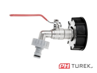 Zestaw IBC nakrętka S60x6 + kran 3/4" z wyjściem na GZ 1" + nypel mauser