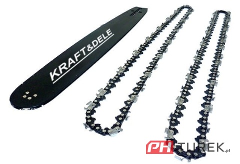 Zestaw prowadnica + 2 łańcuchy 14"/35cm 1,3 mm 3/8" 50 ogniw do pilarki