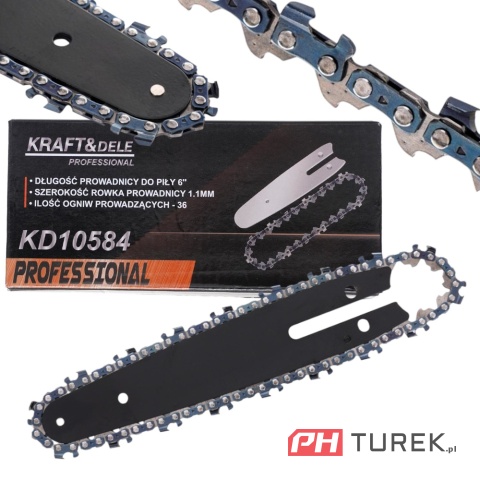 Zestaw prowadnica + łańcuch do piły 6" cali 15 cm 1,1 mm 36 ogniw KD10584