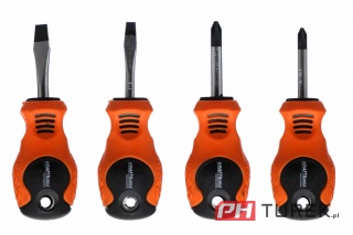 Zestaw śrubokrętów 4el. 2 płaskie + 2 krzyżowe krzyżaki wkrętaki śrubokręty