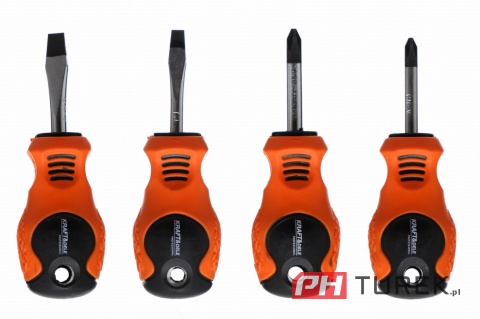 Zestaw śrubokrętów 4el. 2 płaskie + 2 krzyżowe krzyżaki wkrętaki śrubokręty